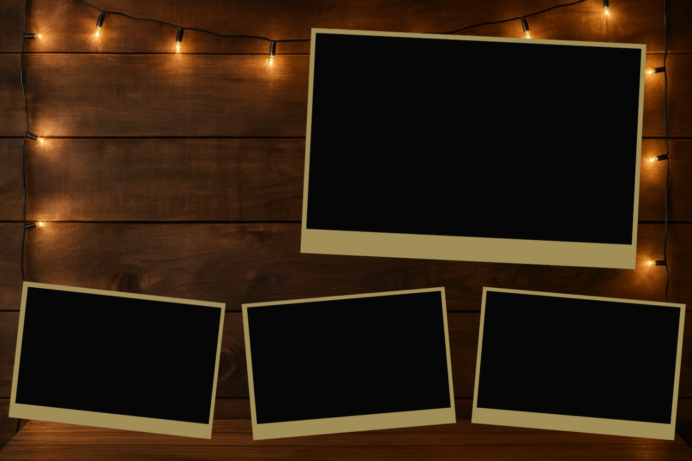 Holz mit Lichterkette 5