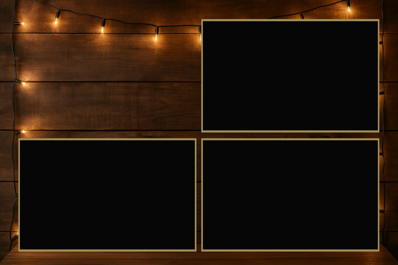 Holz mit Lichterkette 3