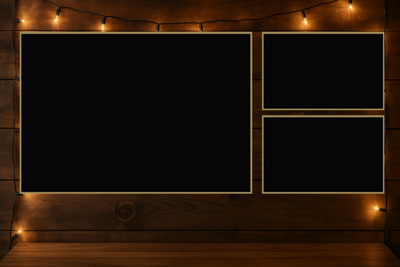 Holz mit Lichterkette 4